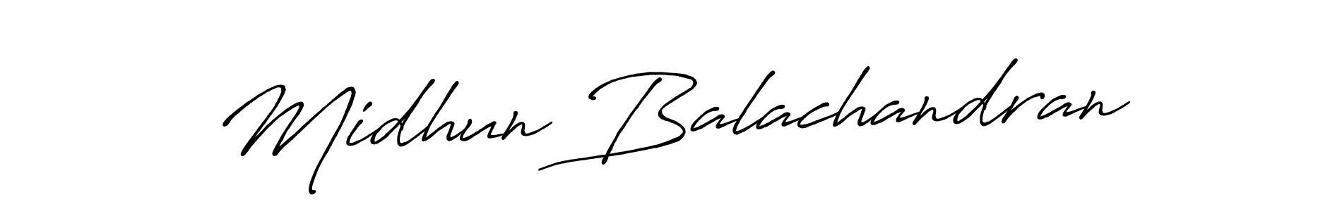 Make a beautiful signature design for name Midhun Balachandran. With this signature (Antro_Vectra_Bolder) style, you can create a handwritten signature for free. Midhun Balachandran signature style 7 images and pictures png