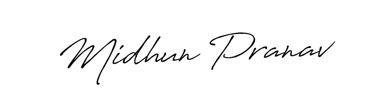 How to make Midhun Pranav signature? Antro_Vectra_Bolder is a professional autograph style. Create handwritten signature for Midhun Pranav name. Midhun Pranav signature style 7 images and pictures png