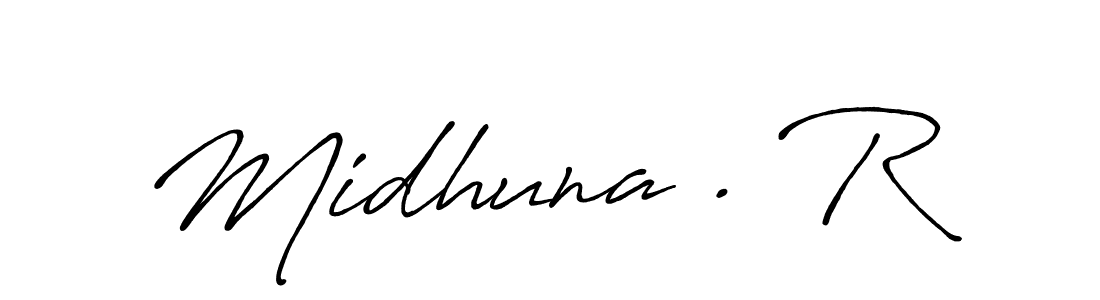 Once you've used our free online signature maker to create your best signature Antro_Vectra_Bolder style, it's time to enjoy all of the benefits that Midhuna . R name signing documents. Midhuna . R signature style 7 images and pictures png