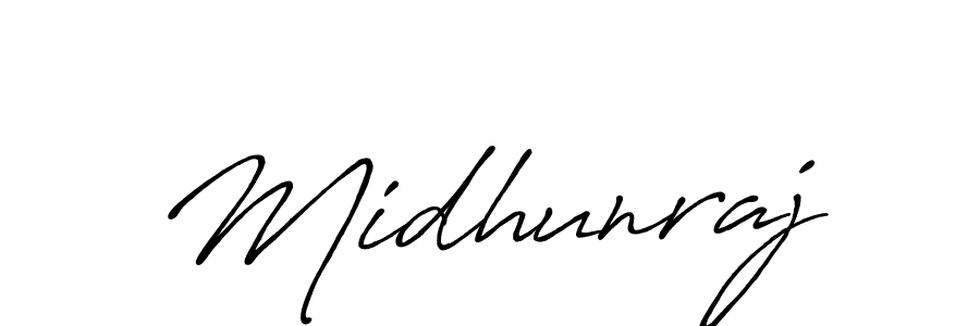 Create a beautiful signature design for name Midhunraj. With this signature (Antro_Vectra_Bolder) fonts, you can make a handwritten signature for free. Midhunraj signature style 7 images and pictures png