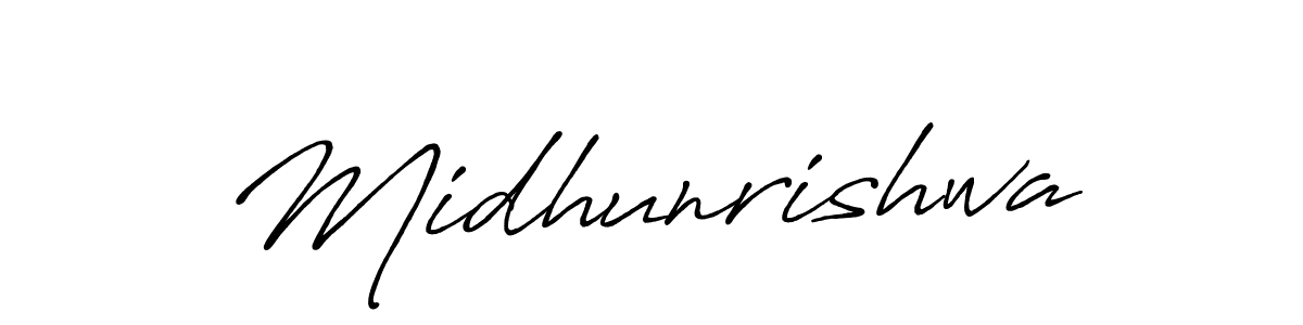 Design your own signature with our free online signature maker. With this signature software, you can create a handwritten (Antro_Vectra_Bolder) signature for name Midhunrishwa. Midhunrishwa signature style 7 images and pictures png