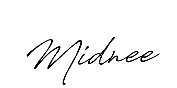 You should practise on your own different ways (Antro_Vectra_Bolder) to write your name (Midnee) in signature. don't let someone else do it for you. Midnee signature style 7 images and pictures png