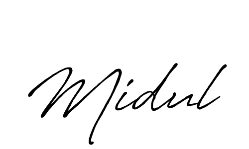 Make a beautiful signature design for name Midul. Use this online signature maker to create a handwritten signature for free. Midul signature style 7 images and pictures png