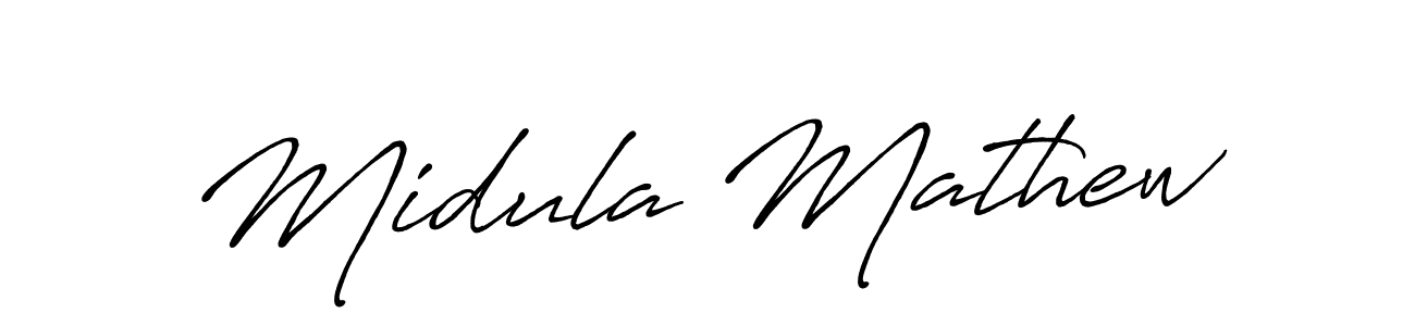 Also You can easily find your signature by using the search form. We will create Midula Mathew name handwritten signature images for you free of cost using Antro_Vectra_Bolder sign style. Midula Mathew signature style 7 images and pictures png