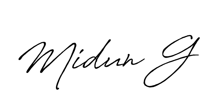 Make a beautiful signature design for name Midun G. Use this online signature maker to create a handwritten signature for free. Midun G signature style 7 images and pictures png