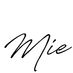 Also we have Mie name is the best signature style. Create professional handwritten signature collection using Antro_Vectra_Bolder autograph style. Mie signature style 7 images and pictures png