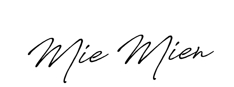 Make a beautiful signature design for name Mie Mien. With this signature (Antro_Vectra_Bolder) style, you can create a handwritten signature for free. Mie Mien signature style 7 images and pictures png
