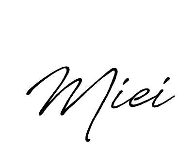 Also we have Miei name is the best signature style. Create professional handwritten signature collection using Antro_Vectra_Bolder autograph style. Miei signature style 7 images and pictures png