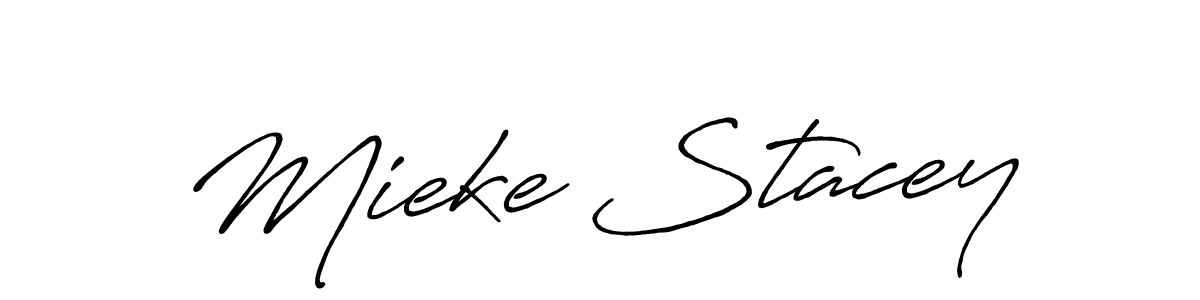 Also You can easily find your signature by using the search form. We will create Mieke Stacey name handwritten signature images for you free of cost using Antro_Vectra_Bolder sign style. Mieke Stacey signature style 7 images and pictures png