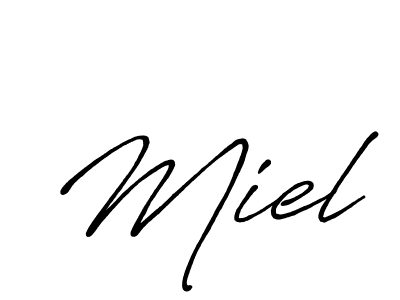 How to make Miel name signature. Use Antro_Vectra_Bolder style for creating short signs online. This is the latest handwritten sign. Miel signature style 7 images and pictures png