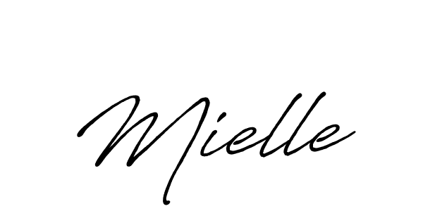 How to make Mielle name signature. Use Antro_Vectra_Bolder style for creating short signs online. This is the latest handwritten sign. Mielle signature style 7 images and pictures png