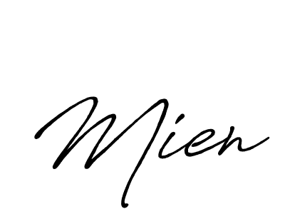 How to make Mien name signature. Use Antro_Vectra_Bolder style for creating short signs online. This is the latest handwritten sign. Mien signature style 7 images and pictures png