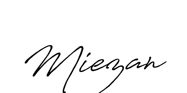 You should practise on your own different ways (Antro_Vectra_Bolder) to write your name (Miezan) in signature. don't let someone else do it for you. Miezan signature style 7 images and pictures png