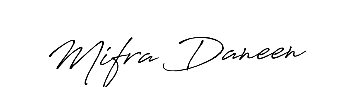 Make a beautiful signature design for name Mifra Daneen. With this signature (Antro_Vectra_Bolder) style, you can create a handwritten signature for free. Mifra Daneen signature style 7 images and pictures png