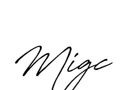 You should practise on your own different ways (Antro_Vectra_Bolder) to write your name (Migc) in signature. don't let someone else do it for you. Migc signature style 7 images and pictures png