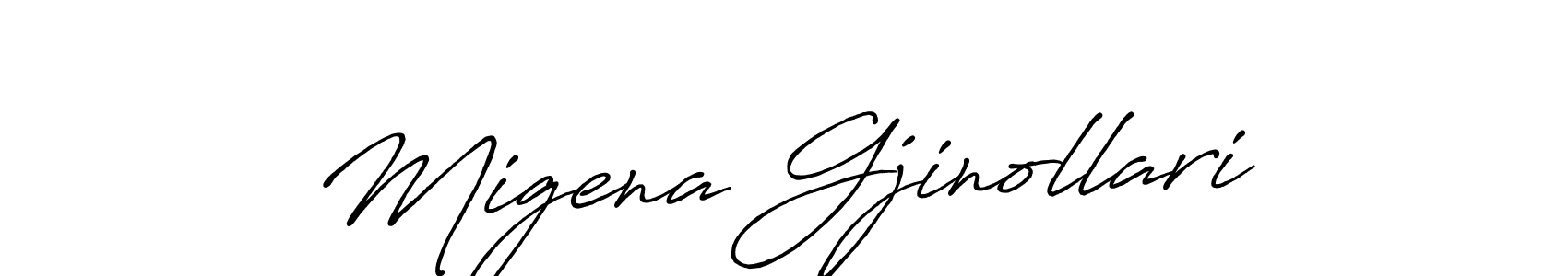 Also You can easily find your signature by using the search form. We will create Migena Gjinollari name handwritten signature images for you free of cost using Antro_Vectra_Bolder sign style. Migena Gjinollari signature style 7 images and pictures png