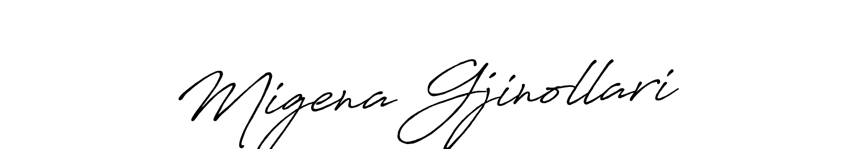 Make a short Migena Gjinollari signature style. Manage your documents anywhere anytime using Antro_Vectra_Bolder. Create and add eSignatures, submit forms, share and send files easily. Migena Gjinollari signature style 7 images and pictures png