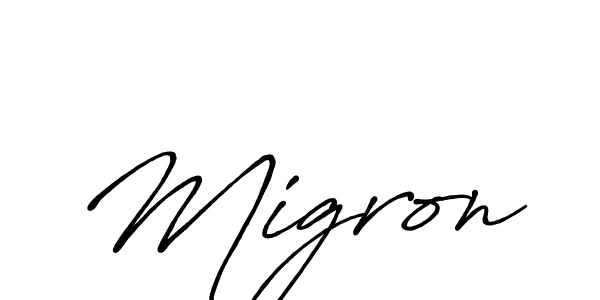 Also You can easily find your signature by using the search form. We will create Migron name handwritten signature images for you free of cost using Antro_Vectra_Bolder sign style. Migron signature style 7 images and pictures png