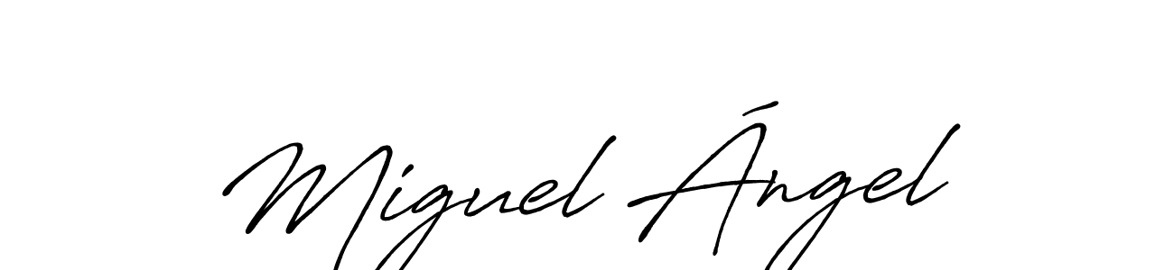 if you are searching for the best signature style for your name Miguel Ángel. so please give up your signature search. here we have designed multiple signature styles  using Antro_Vectra_Bolder. Miguel Ángel signature style 7 images and pictures png