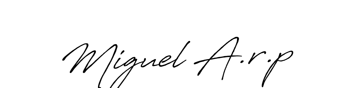 You can use this online signature creator to create a handwritten signature for the name Miguel A.r.p. This is the best online autograph maker. Miguel A.r.p signature style 7 images and pictures png