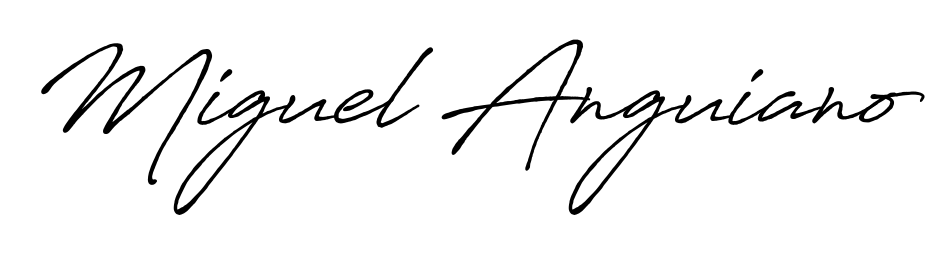 Make a beautiful signature design for name Miguel Anguiano. With this signature (Antro_Vectra_Bolder) style, you can create a handwritten signature for free. Miguel Anguiano signature style 7 images and pictures png