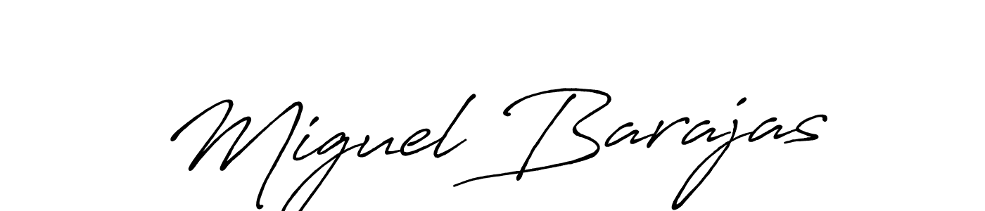 Create a beautiful signature design for name Miguel Barajas. With this signature (Antro_Vectra_Bolder) fonts, you can make a handwritten signature for free. Miguel Barajas signature style 7 images and pictures png