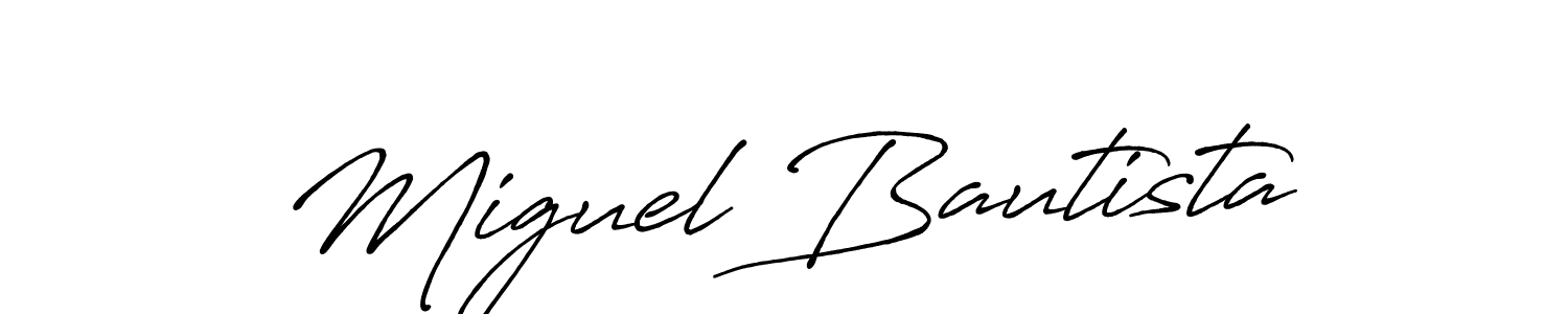 Make a beautiful signature design for name Miguel Bautista. With this signature (Antro_Vectra_Bolder) style, you can create a handwritten signature for free. Miguel Bautista signature style 7 images and pictures png