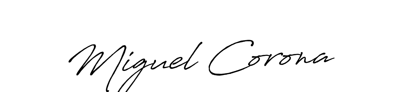 Check out images of Autograph of Miguel Corona name. Actor Miguel Corona Signature Style. Antro_Vectra_Bolder is a professional sign style online. Miguel Corona signature style 7 images and pictures png