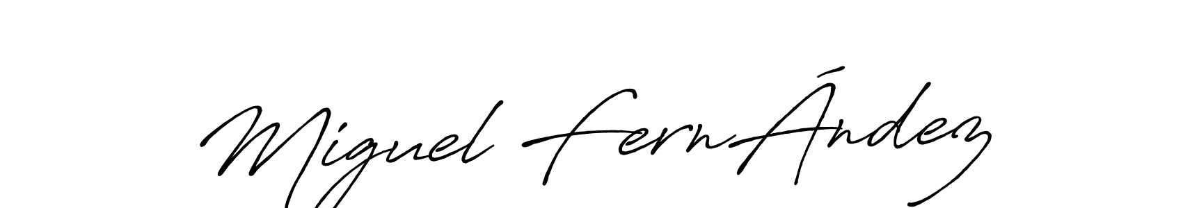 Make a beautiful signature design for name Miguel FernÁndez. With this signature (Antro_Vectra_Bolder) style, you can create a handwritten signature for free. Miguel FernÁndez signature style 7 images and pictures png