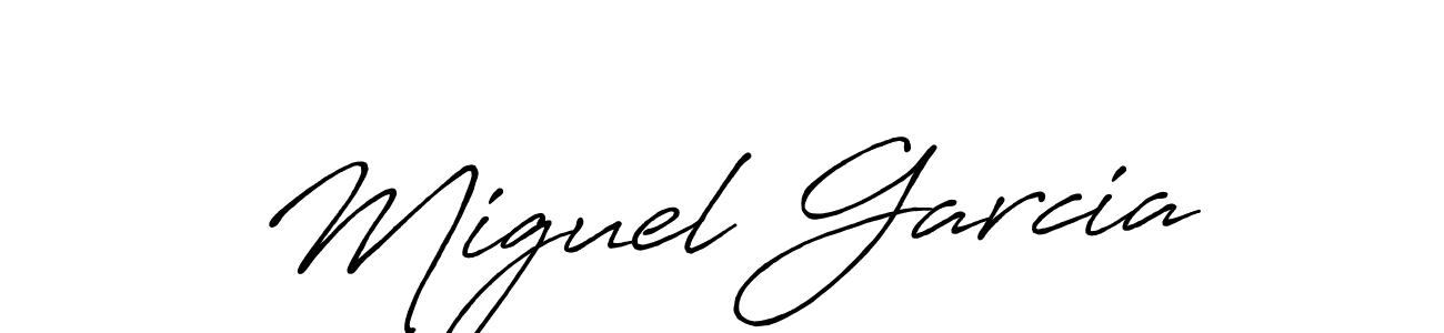 if you are searching for the best signature style for your name Miguel Garcia. so please give up your signature search. here we have designed multiple signature styles  using Antro_Vectra_Bolder. Miguel Garcia signature style 7 images and pictures png