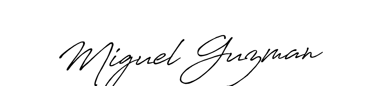 Miguel Guzman stylish signature style. Best Handwritten Sign (Antro_Vectra_Bolder) for my name. Handwritten Signature Collection Ideas for my name Miguel Guzman. Miguel Guzman signature style 7 images and pictures png