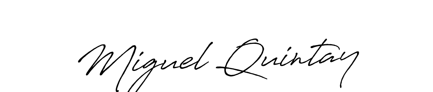 Use a signature maker to create a handwritten signature online. With this signature software, you can design (Antro_Vectra_Bolder) your own signature for name Miguel Quintay. Miguel Quintay signature style 7 images and pictures png