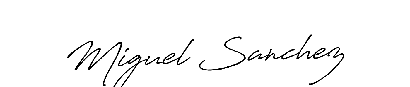 Miguel Sanchez stylish signature style. Best Handwritten Sign (Antro_Vectra_Bolder) for my name. Handwritten Signature Collection Ideas for my name Miguel Sanchez. Miguel Sanchez signature style 7 images and pictures png