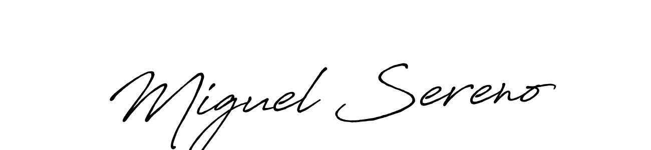 if you are searching for the best signature style for your name Miguel Sereno. so please give up your signature search. here we have designed multiple signature styles  using Antro_Vectra_Bolder. Miguel Sereno signature style 7 images and pictures png