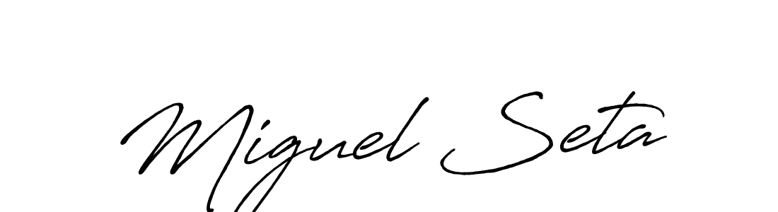 Similarly Antro_Vectra_Bolder is the best handwritten signature design. Signature creator online .You can use it as an online autograph creator for name Miguel Seta. Miguel Seta signature style 7 images and pictures png