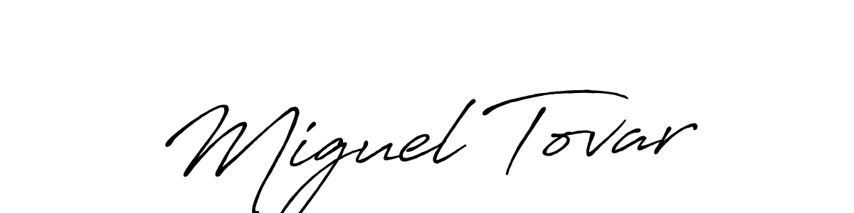 Use a signature maker to create a handwritten signature online. With this signature software, you can design (Antro_Vectra_Bolder) your own signature for name Miguel Tovar. Miguel Tovar signature style 7 images and pictures png