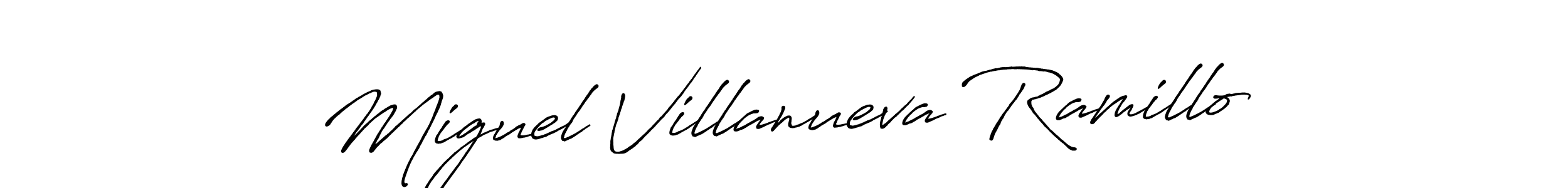 Similarly Antro_Vectra_Bolder is the best handwritten signature design. Signature creator online .You can use it as an online autograph creator for name Miguel Villanueva Ramillo. Miguel Villanueva Ramillo signature style 7 images and pictures png