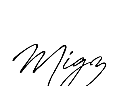 Antro_Vectra_Bolder is a professional signature style that is perfect for those who want to add a touch of class to their signature. It is also a great choice for those who want to make their signature more unique. Get Migz name to fancy signature for free. Migz signature style 7 images and pictures png