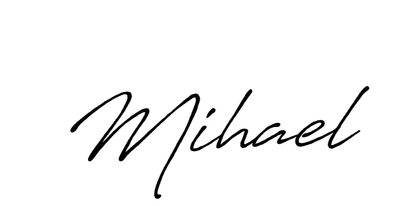 Antro_Vectra_Bolder is a professional signature style that is perfect for those who want to add a touch of class to their signature. It is also a great choice for those who want to make their signature more unique. Get Mihael name to fancy signature for free. Mihael signature style 7 images and pictures png
