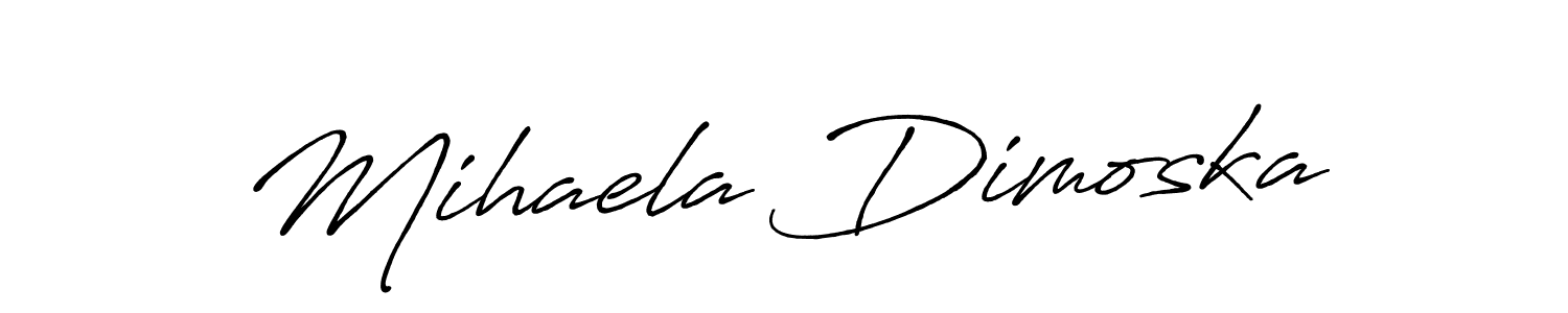 Also we have Mihaela Dimoska name is the best signature style. Create professional handwritten signature collection using Antro_Vectra_Bolder autograph style. Mihaela Dimoska signature style 7 images and pictures png