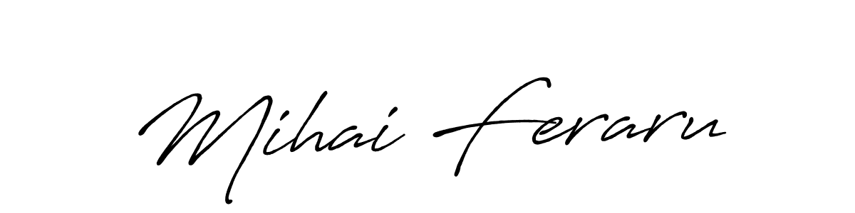 Use a signature maker to create a handwritten signature online. With this signature software, you can design (Antro_Vectra_Bolder) your own signature for name Mihai Feraru. Mihai Feraru signature style 7 images and pictures png