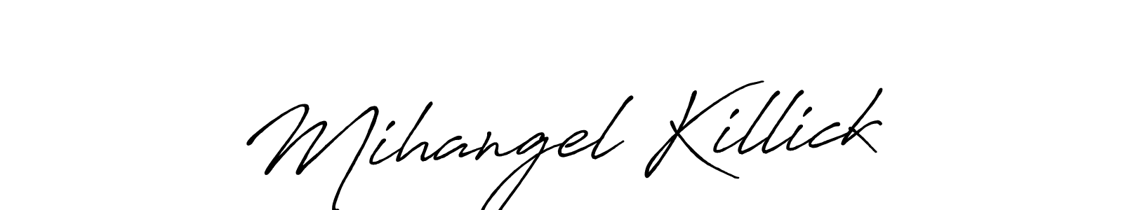 This is the best signature style for the Mihangel Killick name. Also you like these signature font (Antro_Vectra_Bolder). Mix name signature. Mihangel Killick signature style 7 images and pictures png