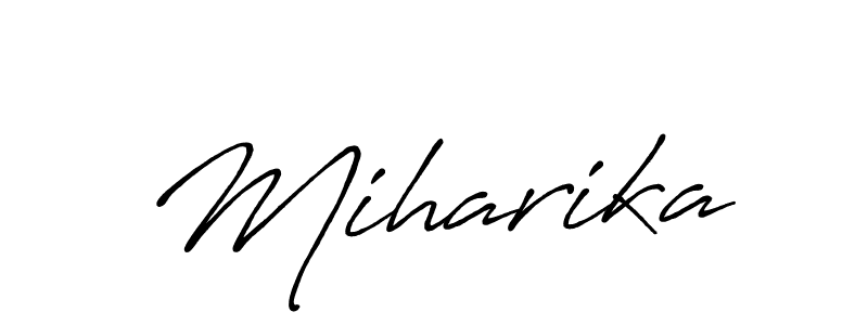 How to make Miharika signature? Antro_Vectra_Bolder is a professional autograph style. Create handwritten signature for Miharika name. Miharika signature style 7 images and pictures png