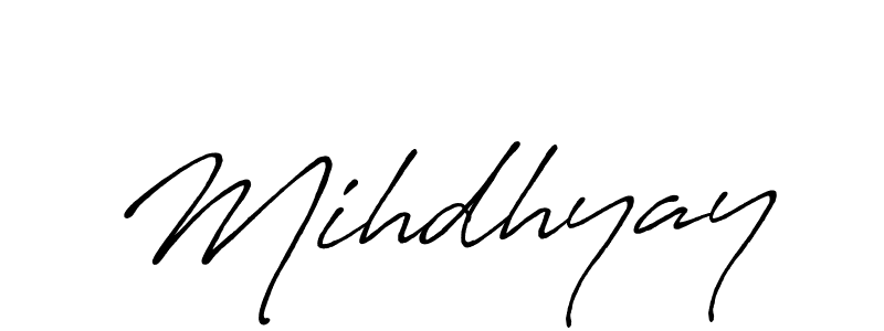 Mihdhyay stylish signature style. Best Handwritten Sign (Antro_Vectra_Bolder) for my name. Handwritten Signature Collection Ideas for my name Mihdhyay. Mihdhyay signature style 7 images and pictures png