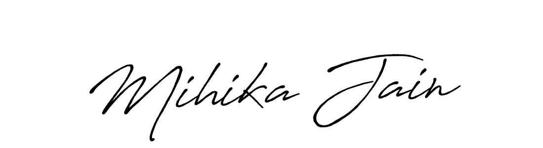 Make a short Mihika Jain signature style. Manage your documents anywhere anytime using Antro_Vectra_Bolder. Create and add eSignatures, submit forms, share and send files easily. Mihika Jain signature style 7 images and pictures png