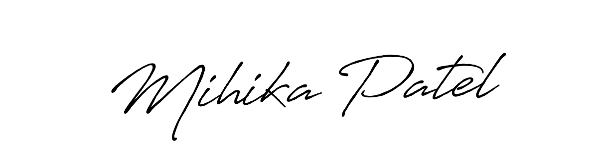 You should practise on your own different ways (Antro_Vectra_Bolder) to write your name (Mihika Patel) in signature. don't let someone else do it for you. Mihika Patel signature style 7 images and pictures png