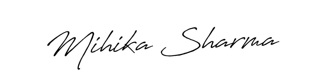 How to make Mihika Sharma signature? Antro_Vectra_Bolder is a professional autograph style. Create handwritten signature for Mihika Sharma name. Mihika Sharma signature style 7 images and pictures png