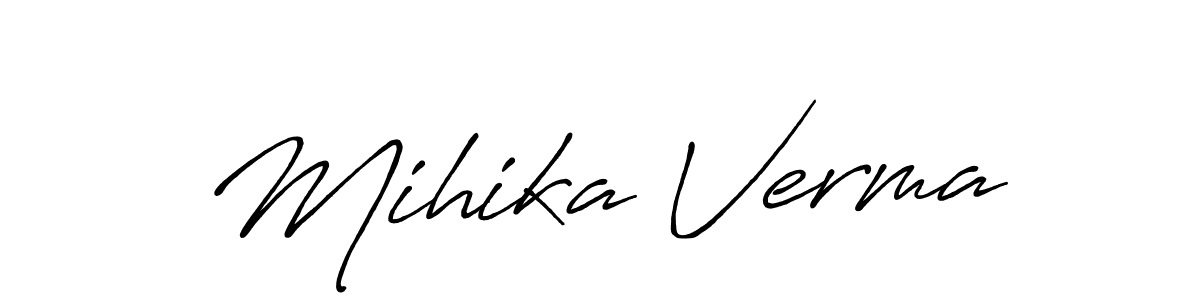 Once you've used our free online signature maker to create your best signature Antro_Vectra_Bolder style, it's time to enjoy all of the benefits that Mihika Verma name signing documents. Mihika Verma signature style 7 images and pictures png
