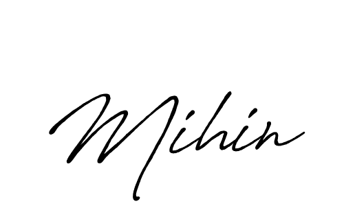Design your own signature with our free online signature maker. With this signature software, you can create a handwritten (Antro_Vectra_Bolder) signature for name Mihin. Mihin signature style 7 images and pictures png