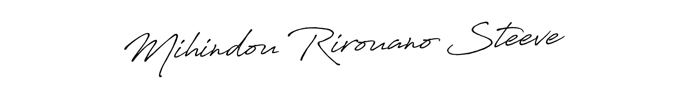 It looks lik you need a new signature style for name Mihindou Rirouano Steeve. Design unique handwritten (Antro_Vectra_Bolder) signature with our free signature maker in just a few clicks. Mihindou Rirouano Steeve signature style 7 images and pictures png